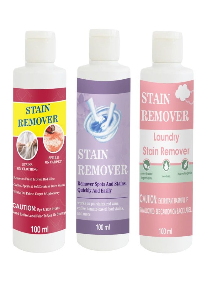 TOOVUS Stain Remover Combo Pack of Red, Purple and Pink Stain Remover | Multi-Surface Cleaning Solution for Clothes, Fabrics, Upholstery (100 g Each) - Image 1
